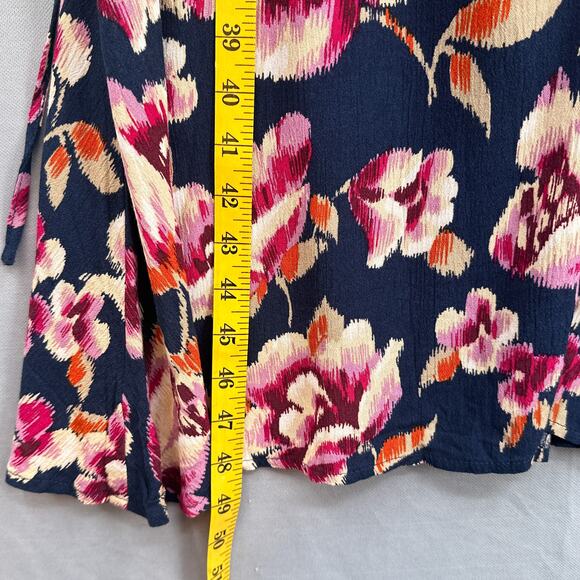 Band Gypsies Dress Women M Dark Floral Maxi Button Down Flowy Boho Prairie New - Picture 15 of 16